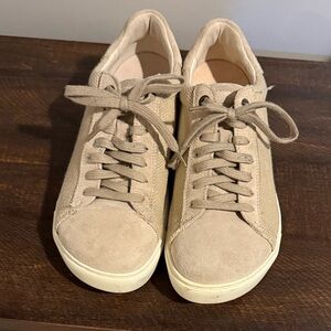 Birkenstock Taupe Suede & Canvas Low-Top Sneakers